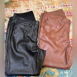 2 pair Torrid Fake Leather skinny pants.